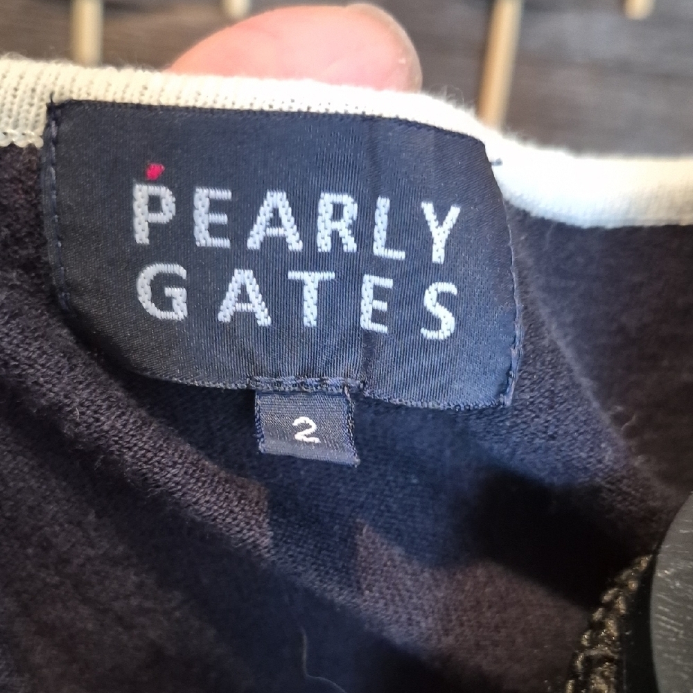 Women's Navy Sweater with School Tie Design - Picture 2 of 9